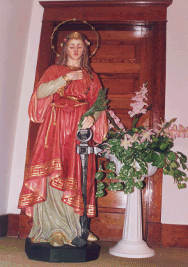 Sainte-Philomene statue