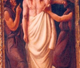 Jésus est dépouillé de ses vêtements.
Jesus is stripped of His garments.