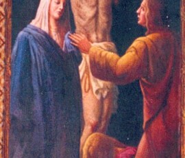 Jésus meurt sur la croix.
Jesus dies on the cross.