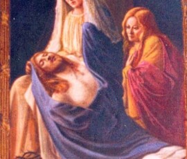 Jésus est remis à sa mère.
Jesus is taken down from the cross.
