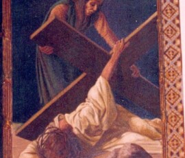 Jésus tombe pour la troisième fois.
Jesus falls for the third time.